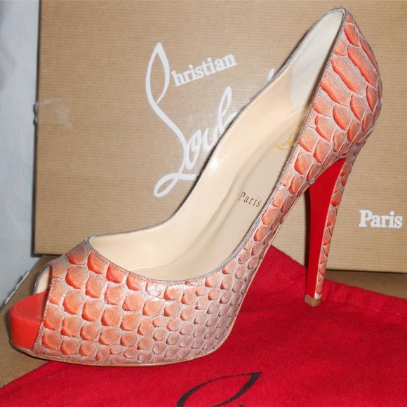 Christian Louboutin VERY PRIVE Python Fairy Tale Platform Heel